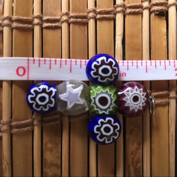 Millefiori Floral Flower Star Art Glass Cross Pendant Necklace Christian Faith + - Picture 8 of 8